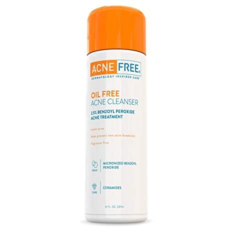Acne Free Oil-Free Acne Cleanser, Benzoyl Peroxide 2.5%