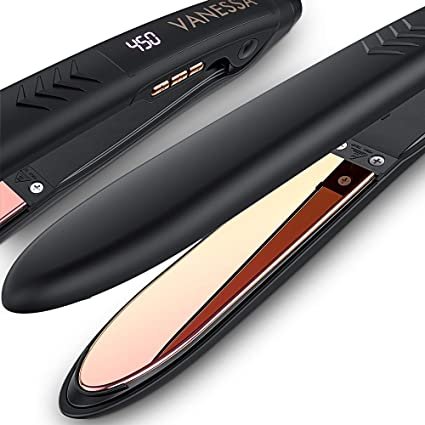VANESSA Professional Titanium Flat Iron Hair Straightener and Curler