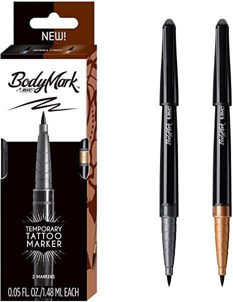 Bic Body Mark Temporary Tattoo Marker With Brush Tip