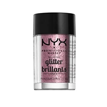 NYX PROFESSIONAL MAKEUP Face & Body Glitter, Rose, 0.08 Ounce
