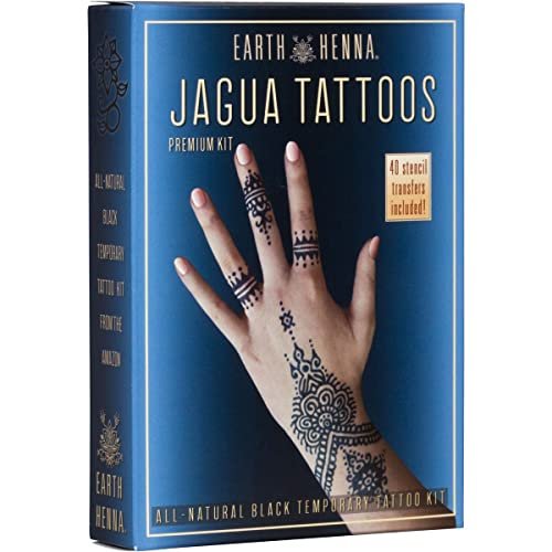 Organic Jagua Black Temporary Tattoo And Body Painting Premium Kit